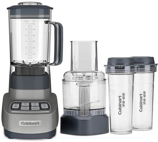 Cuisinart BFP-650GM Velocity Ultra Trio 1 HP Blender/Food Processor with Travel Cups