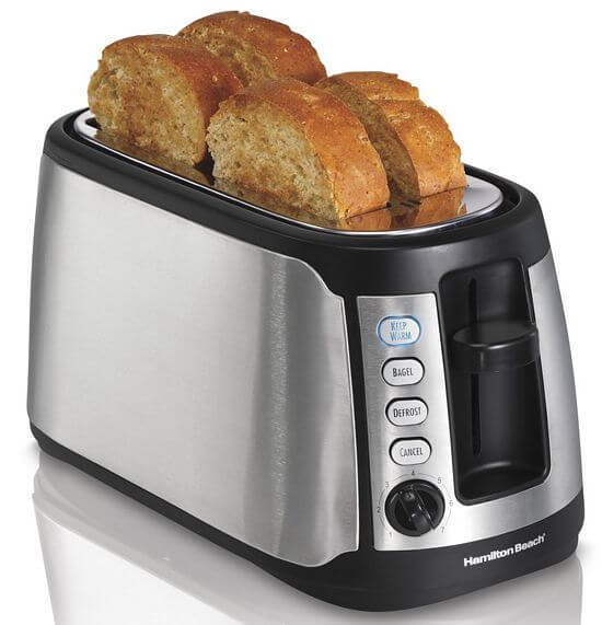 Hamilton Beach 4-Slice Long Slot Keep Warm Toaster