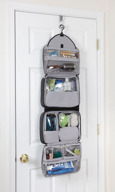 hanging travel toiletry bag