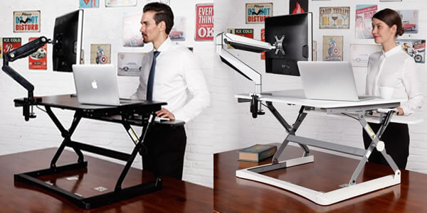 sit stand desktop workstation