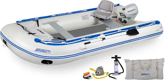 inflatable boat with engine