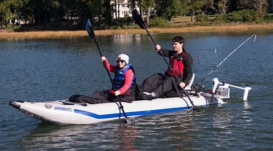 two person inflatable pontoon boat