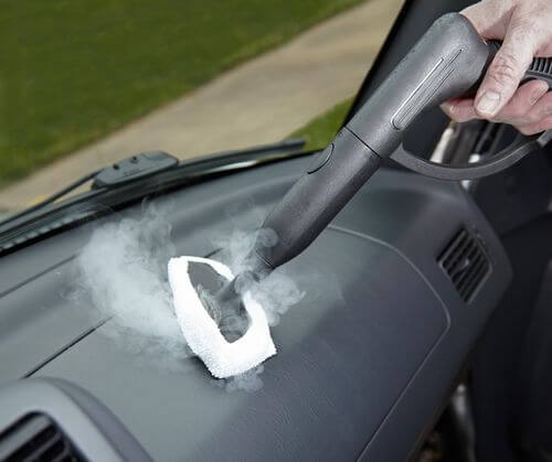 cleaning car interior