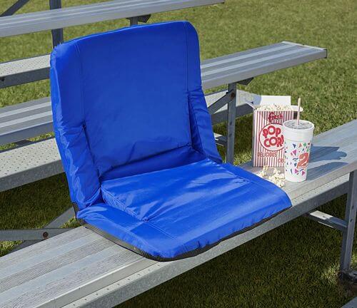 padded stadium seats with backs