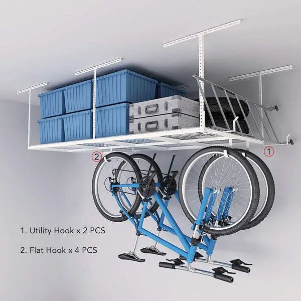 4x8 storage rack with hooks