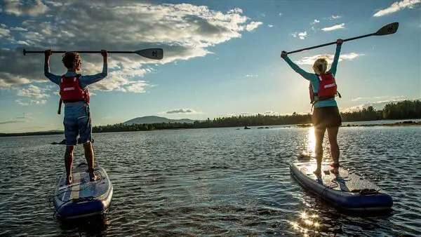 wide inflatable paddle board