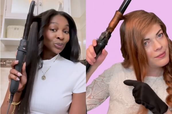 automatic hair curling wand