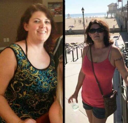 Jen went from 214 pounds to 160.