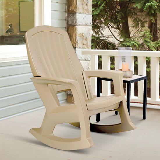 Modern Resin Outdoor Rocking Chair