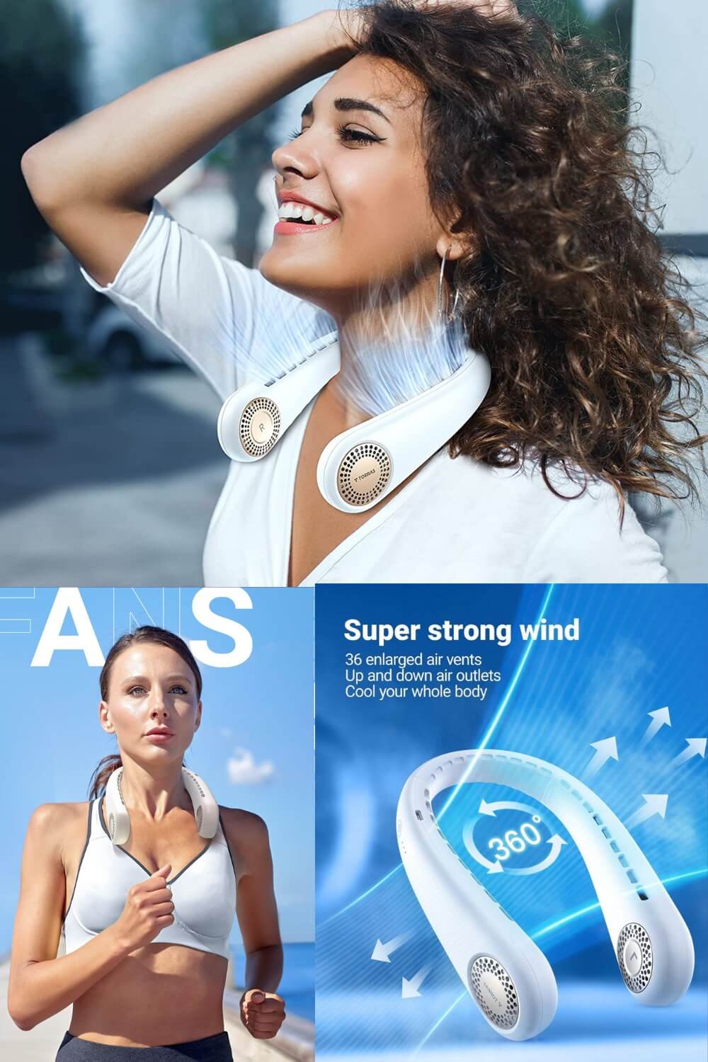 Personal Fan Around Neck to Stay Cool and Comfortable