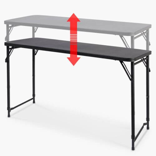 Folding Table With Adjustable Height Legs