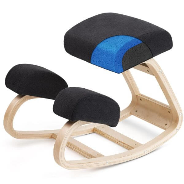 Ergonomic Kneeling Desk Chair (Wooden Rocker)