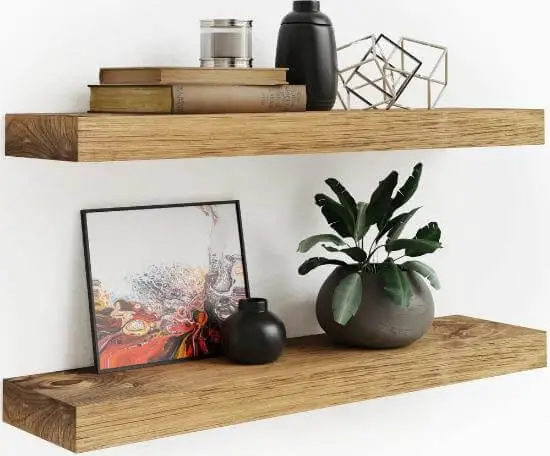 Wooden Floating Wall Shelves
