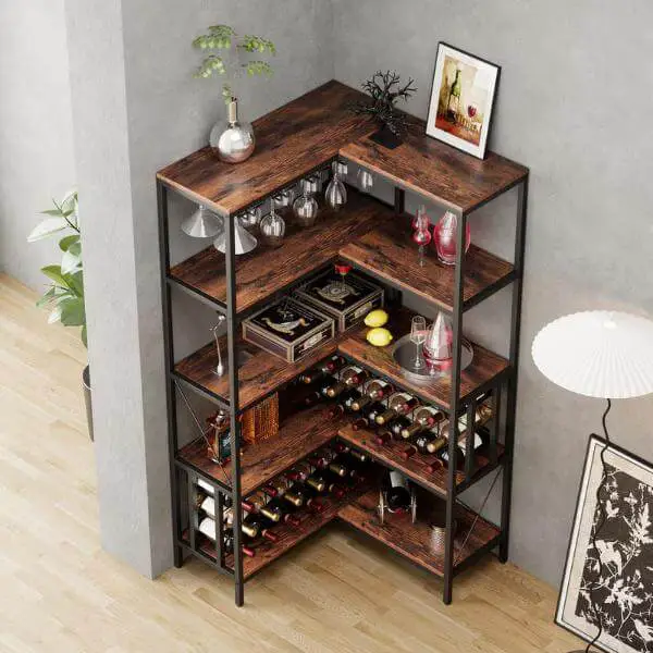 Corner Kitchen Cabinet With Wine Rack