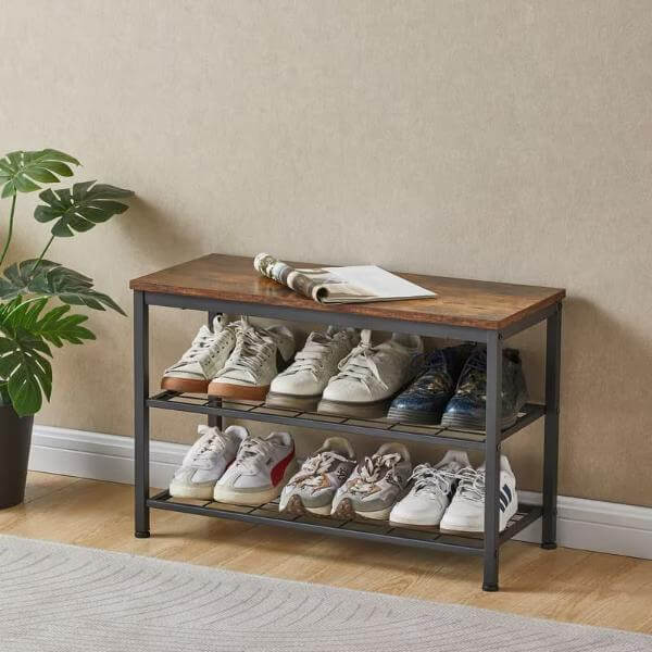 Shoe Rack With Seating Bench