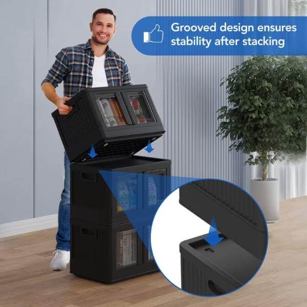 Stackable Storage Bins Closet