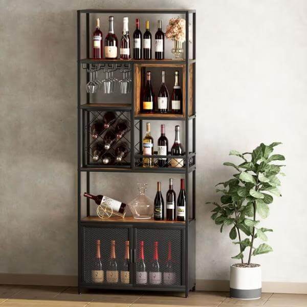 Tall Cabinet With Wine Rack