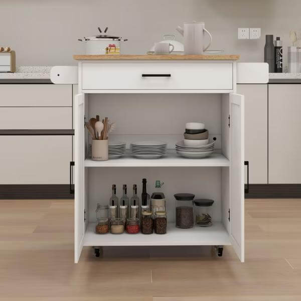 Kitchen Cabinet Rolling Island