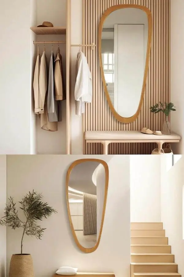 Asymmetrical Mirror Entryway