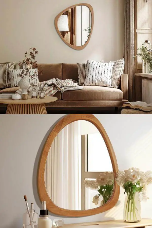 Asymmetrical Mirror Living Rooms