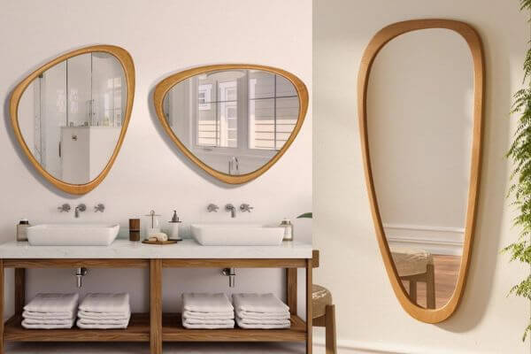 Irregular Asymmetrical Wall Mirror