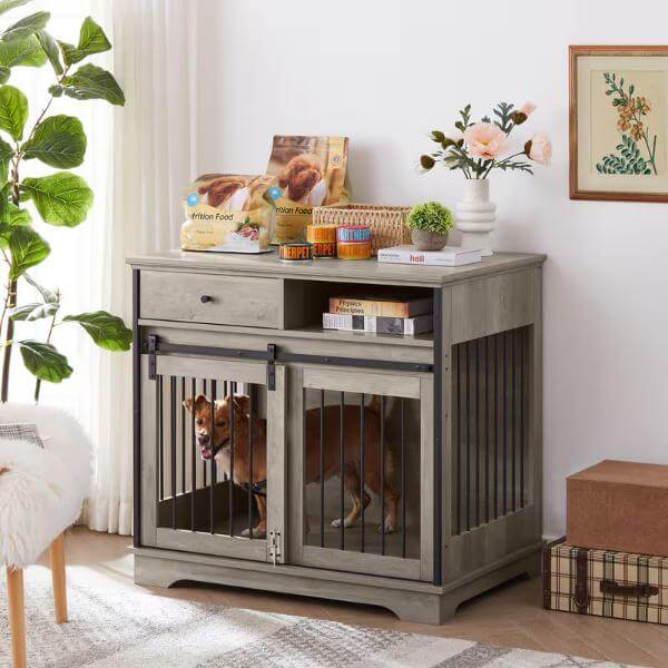 Dog Crate With Drawers