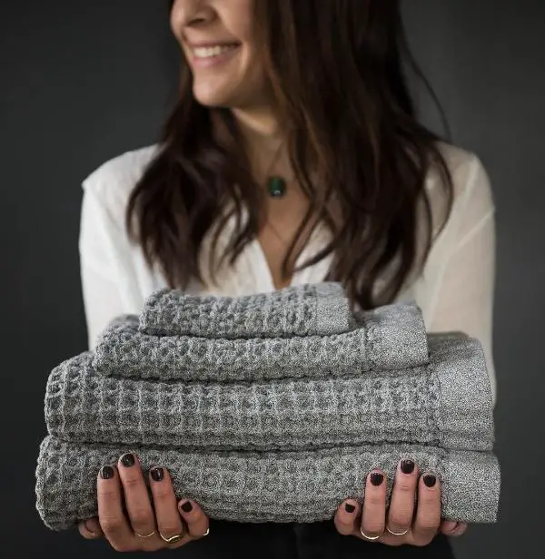 Grey Waffle Towel