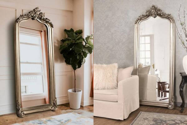 Large Wood Framed Floor Length Mirror