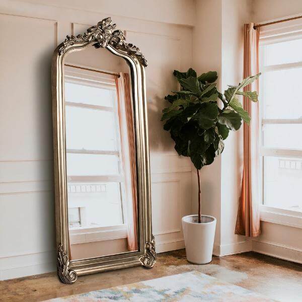Wood Framed Floor Length Mirror
