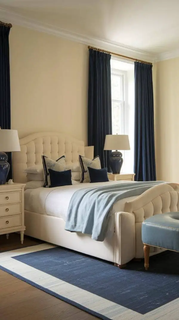 Blue and Cream Bedroom Decor Ideas