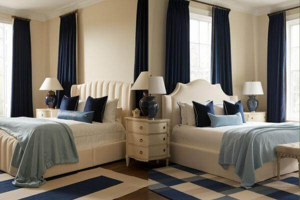 Blue and Cream Bedrooms