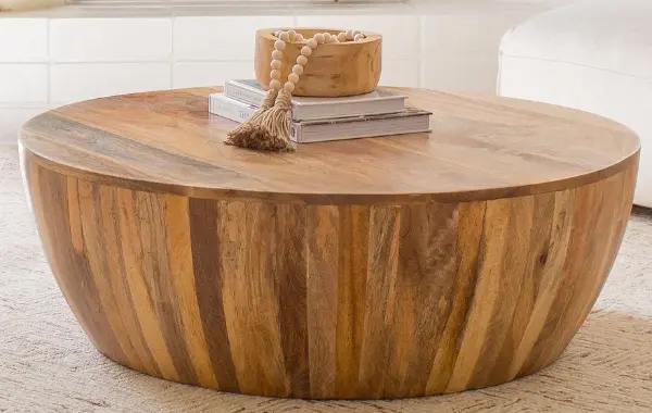 Bohemian Round Mango Wood Coffee Table