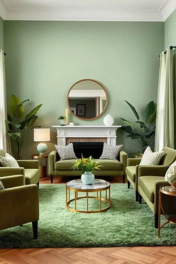 Green Home Decor Living Room