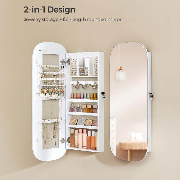 Jewelry Cabinet With Mirror