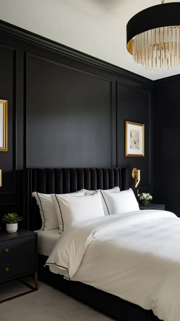 Modern Dark Moody Bedroom Aesthetic