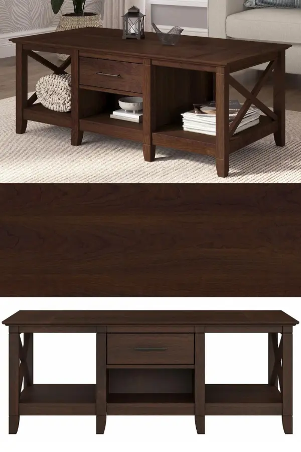 Coffee Table with Side Open Storage