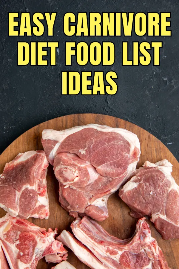Easy Carnivore Diet Food List Ideas