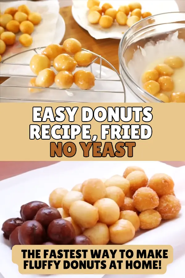 Easy Donuts Recipe, Fried, No Yeast