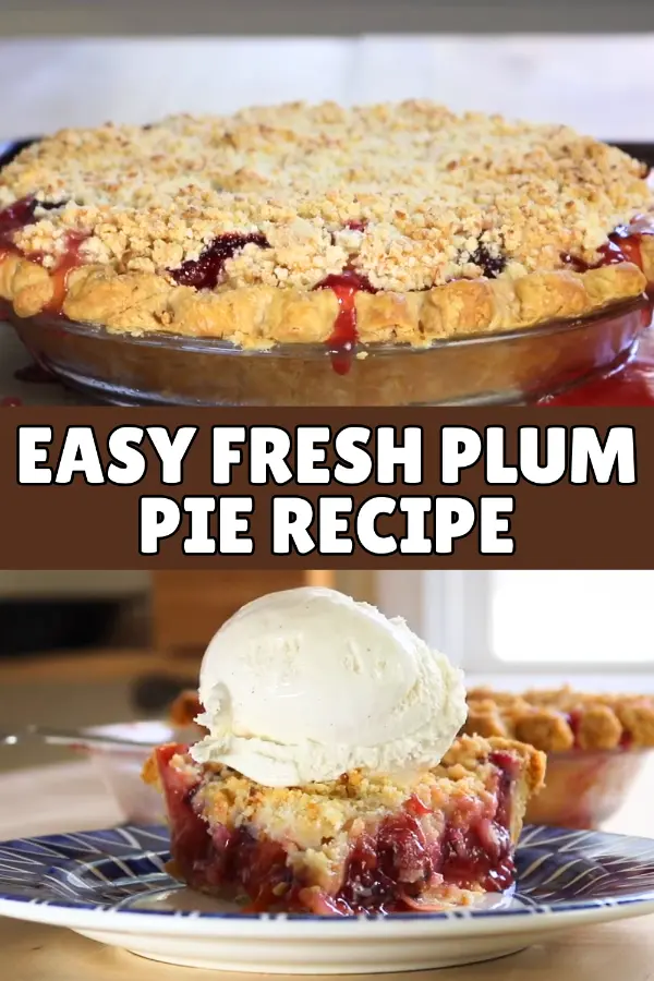 Easy Fresh Plum Pie Recipe
