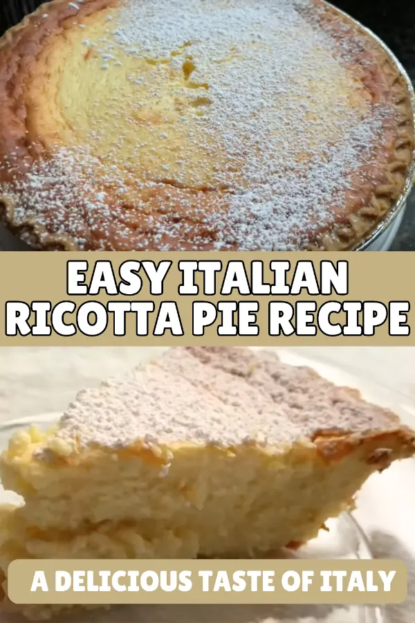 Easy Italian Ricotta Pie Recipe