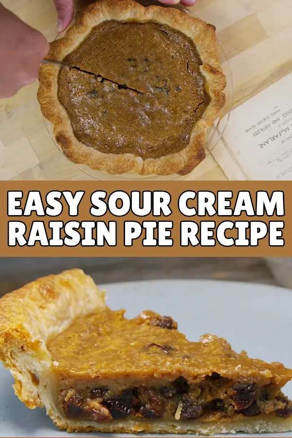 Easy Sour Cream Raisin Pie Recipe Old Fashioned