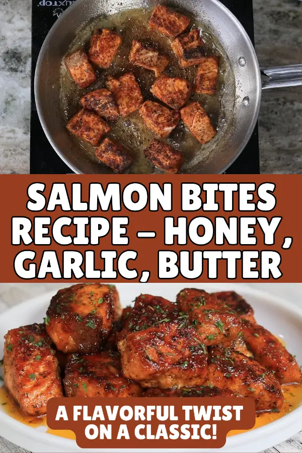 Salmon Bites Recipe - Honey, Garlic, Butter (Fried on Stove Top) 
