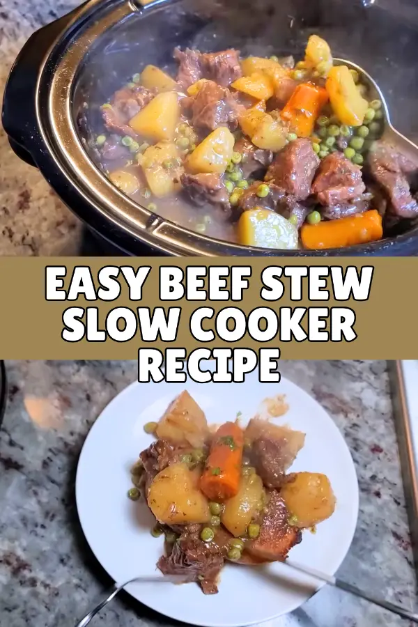 Easy Beef Stew Slow Cooker Recipe, No Wine