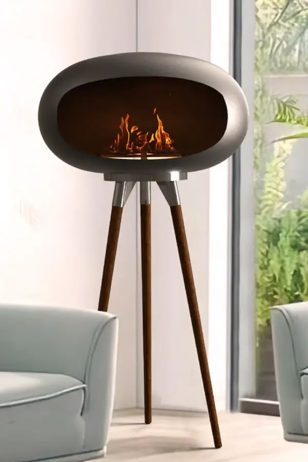 Indoor Ethanol Fireplace Living Room