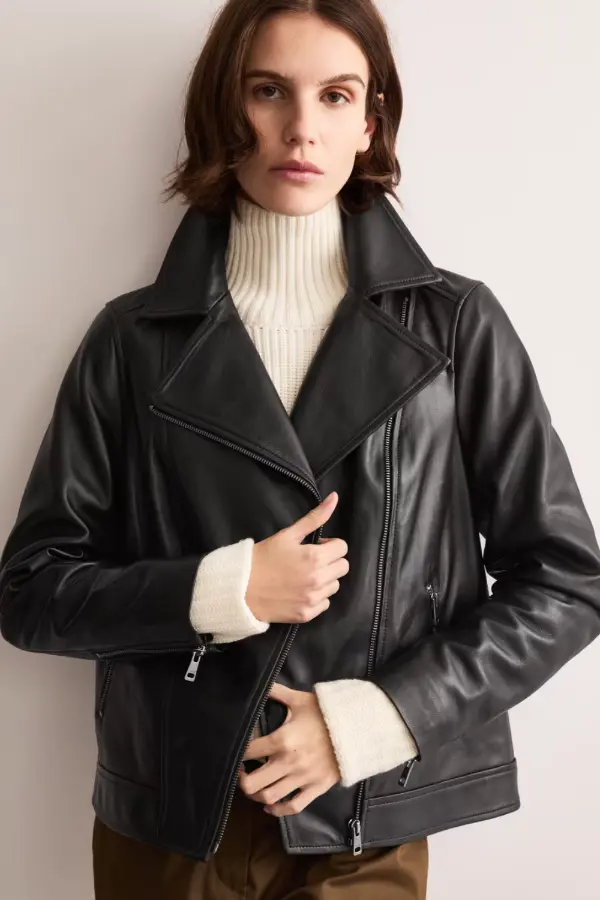 Leather Jacket Outfit Winter