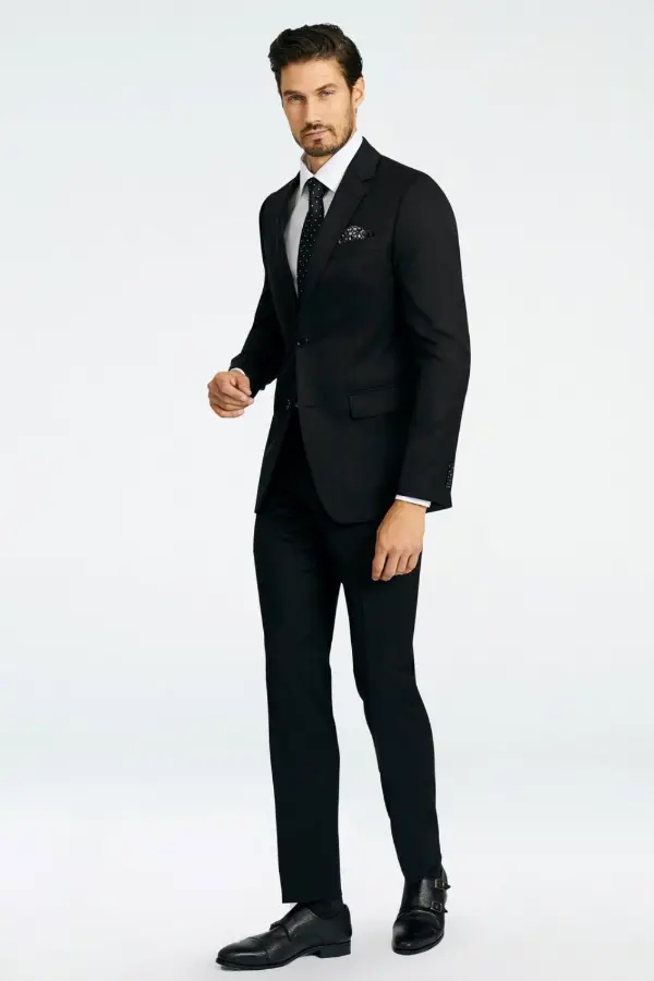 Men's Black Suit Outfit