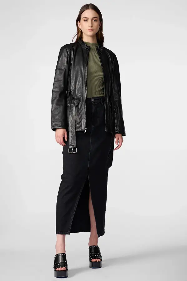 Women's Black Leather Jacket