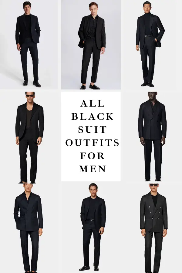 All Black Suit Outfits For Men