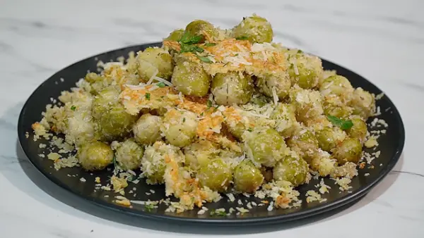 Brussel Sprouts With Parmesan Cheese and Garlic