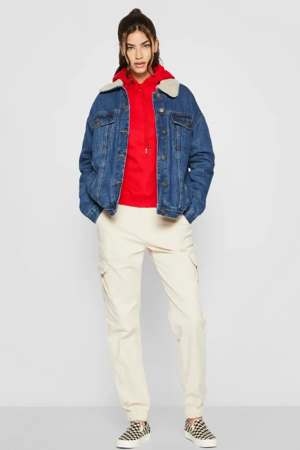 Beige Cargo Pants Outfit Winter